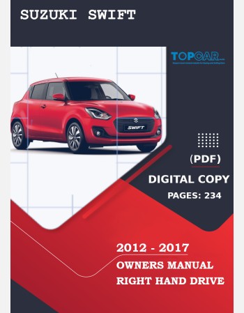 suzuki swift 2012 to 2017 owners manual rhd